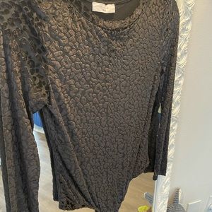 Black Leopard Print Bodysuit